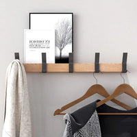 Nordaryn Wall Coat Rack with Movable Double Hooks