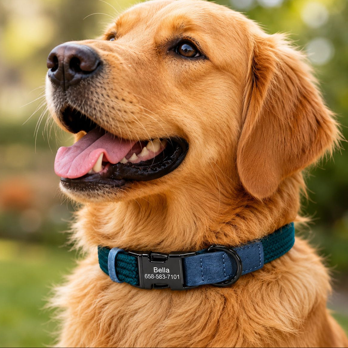 Personalized Braided Nylon Dog Collar