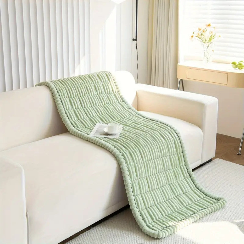 Luxora Plush Pleated Edges Sofa Cover
