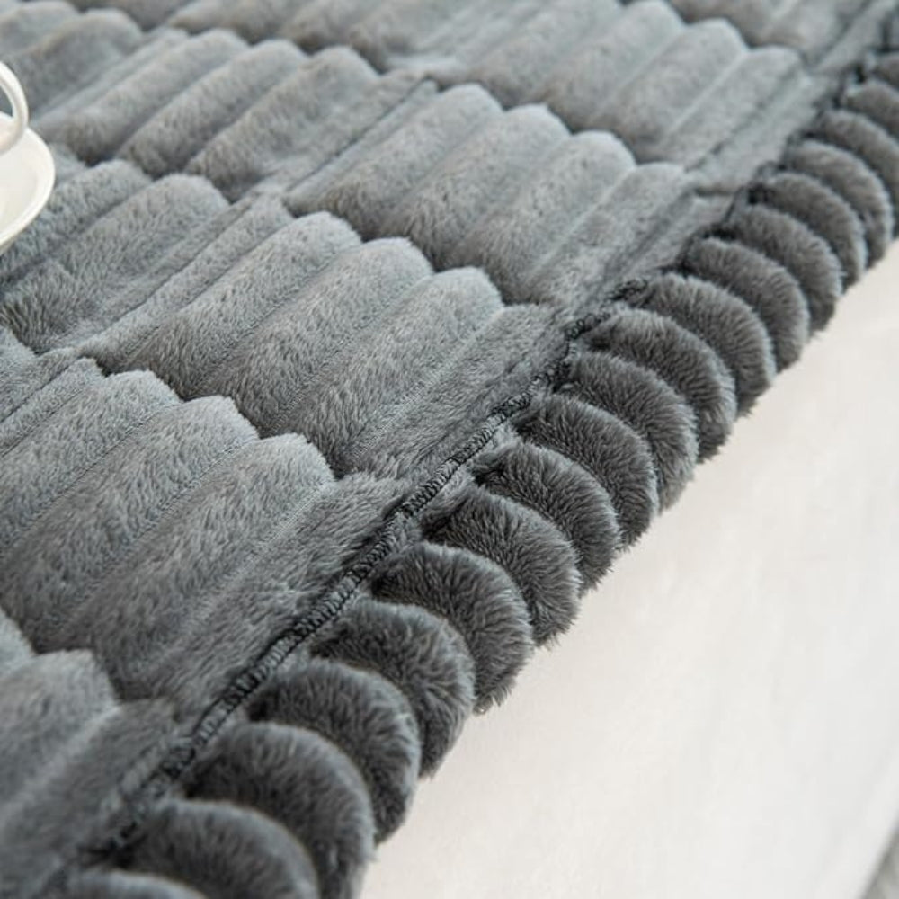 Luxora Plush Pleated Edges Sofa Cover