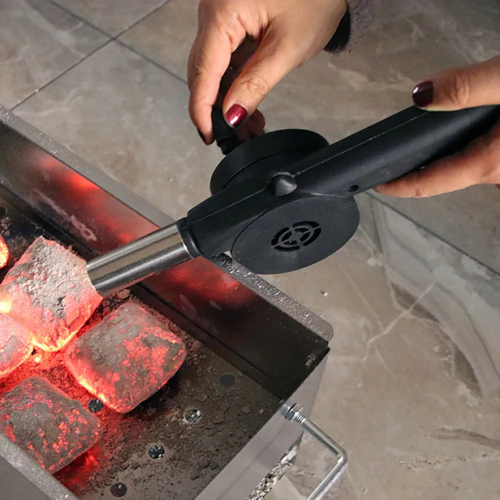 Portable BBQ Fan – Camping & Picnic Barbecue Accessory for Fast, Effortless Fire Starting & Grilling