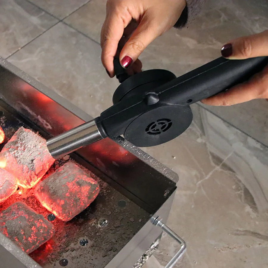 Portable BBQ Fan – Camping & Picnic Barbecue Accessory for Fast, Effortless Fire Starting & Grilling