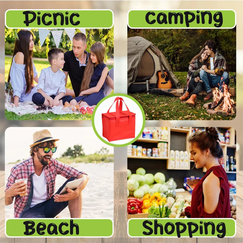 Portable Insulated Lunch Bag – Foldable Thermal Food & Drink Carrier