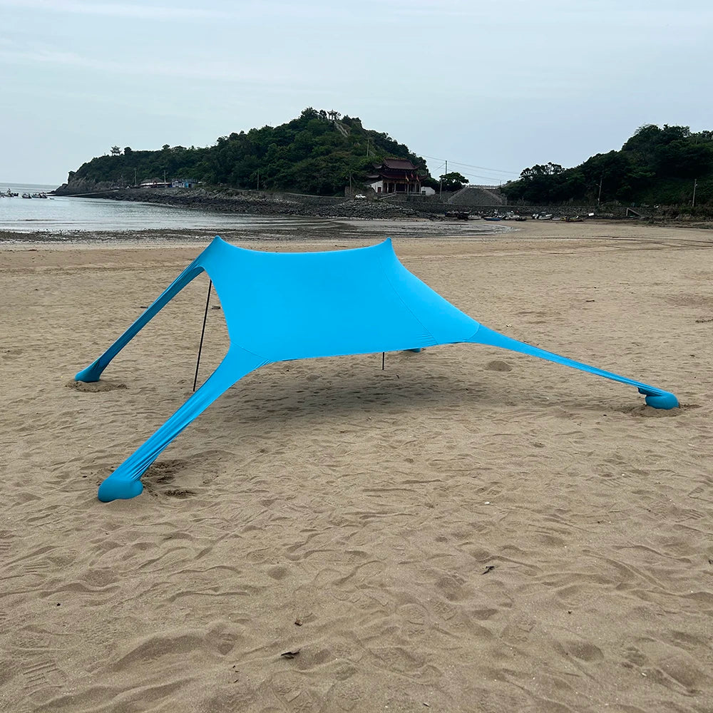 UPF50+ Beach Tent & Camping Awning – Windproof All-in-One Portable Sun Shelter for Beach, Picnic & Outdoor Use