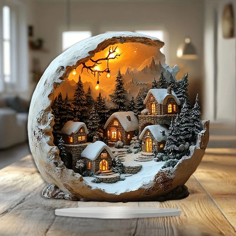 Solmara Christmas Decoration | Boho Style | Acrylic Decorative Figure | 23 × 20 cm