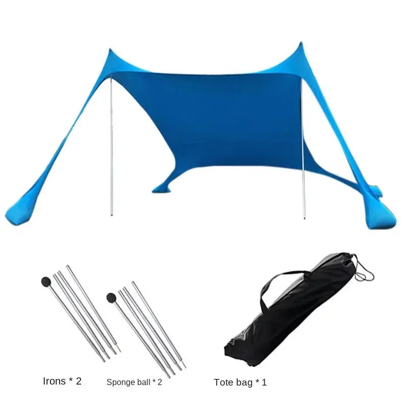 UPF50+ Beach Tent & Camping Awning – Windproof All-in-One Portable Sun Shelter for Beach, Picnic & Outdoor Use
