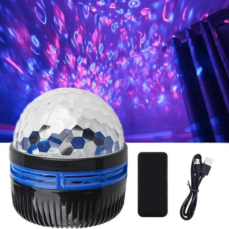 Aurorix Sky Projector | Music Synchronization & Remote Control | RGB Ambient Light | USB Rechargeable | 7.8 × 7.8 × 8.7 cm