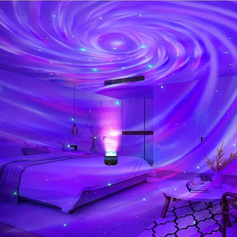 Aurorix Sky Projector | Music Synchronization & Remote Control | RGB Ambient Light | USB Rechargeable | 7.8 × 7.8 × 8.7 cm