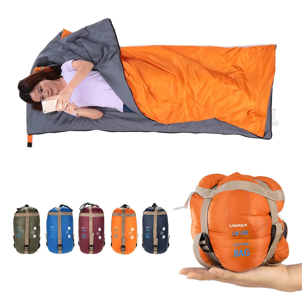 190x75cm Ultralight Envelope Sleeping Bag – Adult Camping, Hiking & Travel Sleeping Bag for Spring & Autumn Outdoor Use