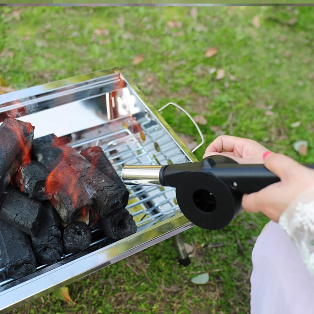 Portable BBQ Fan – Camping & Picnic Barbecue Accessory for Fast, Effortless Fire Starting & Grilling