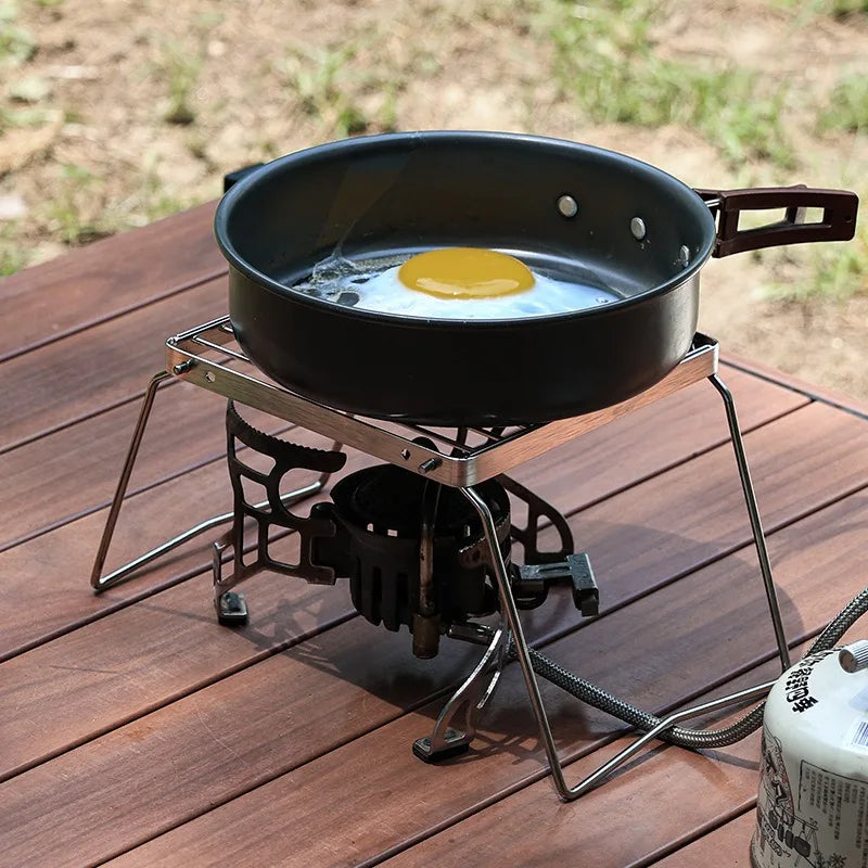 Stainless Steel Foldable Camping Stove & BBQ Grill Rack – Portable Brazier Stand & Fire Pit Holder for Outdoor Camping Equipment