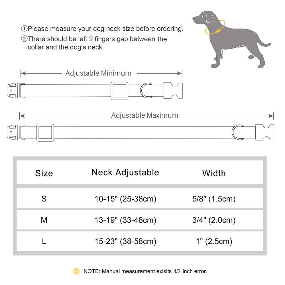Personalized Dog Collar with Name and Phone Number