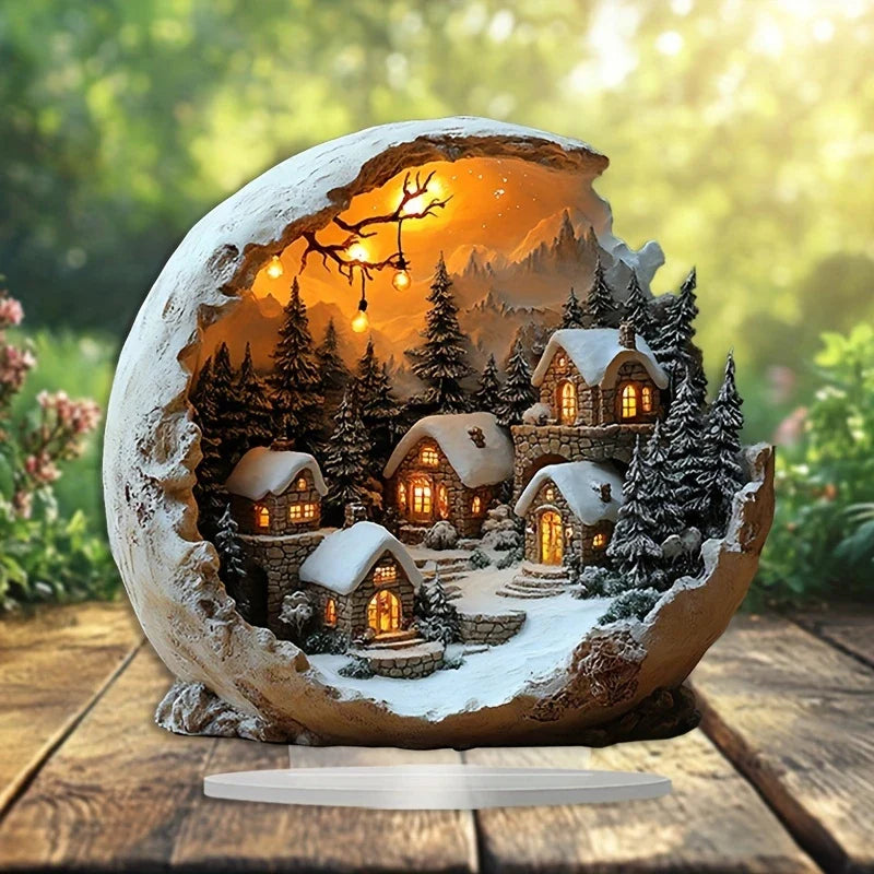 Solmara Christmas Decoration | Boho Style | Acrylic Decorative Figure | 23 × 20 cm