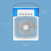 3-in-1 Portable Desktop Air Cooler Fan – USB Mini Humidifier, Night Light & Spray Cooling for Home & Office