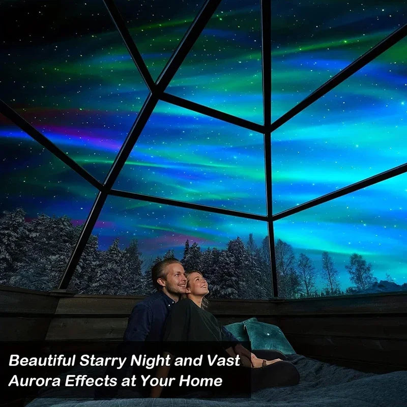Aurorix Sky Projector | Music Synchronization & Remote Control | RGB Ambient Light | USB Rechargeable | 7.8 × 7.8 × 8.7 cm