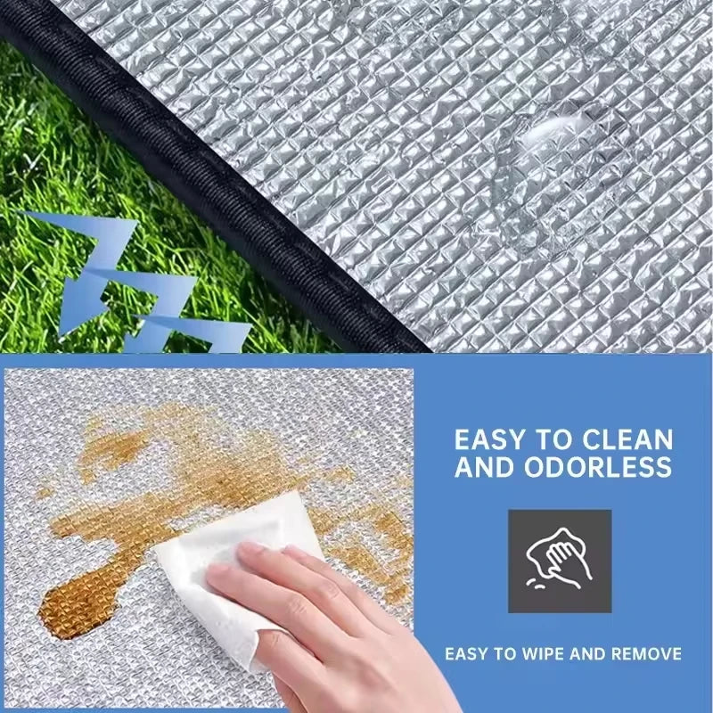 Ultralight Thermal Camping Mat – Waterproof Foam Foil Insulation Sleeping Pad & Tent Footprint with Heat Reflecting Technology