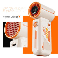 High-Speed Turbo Handheld Fan – USB Rechargeable Mini Portable Cooling Fan with Digital Display for Outdoor & Travel