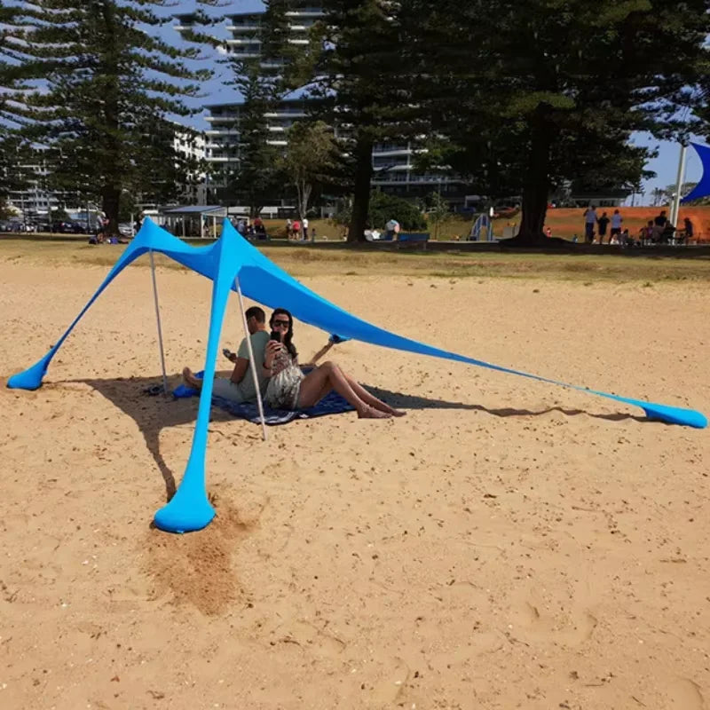 UPF50+ Beach Tent & Camping Awning – Windproof All-in-One Portable Sun Shelter for Beach, Picnic & Outdoor Use