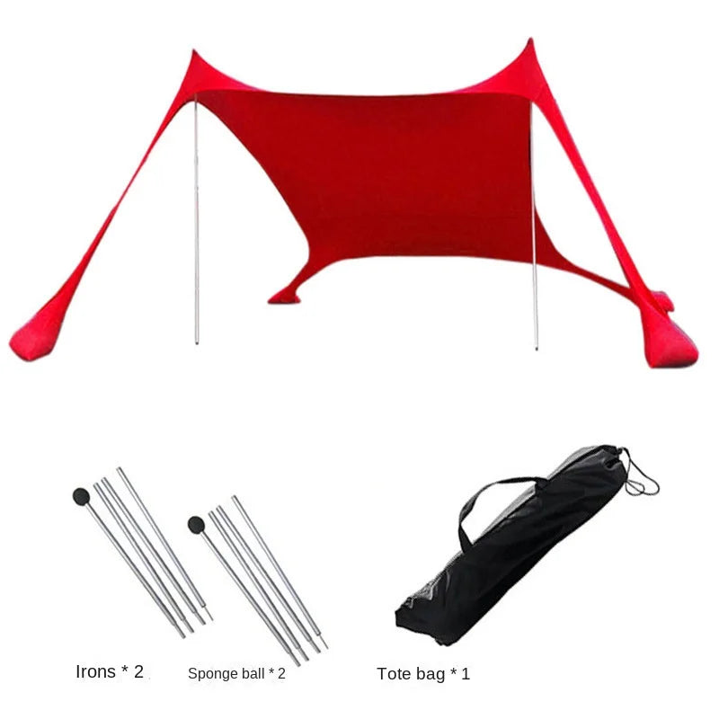 UPF50+ Beach Tent & Camping Awning – Windproof All-in-One Portable Sun Shelter for Beach, Picnic & Outdoor Use