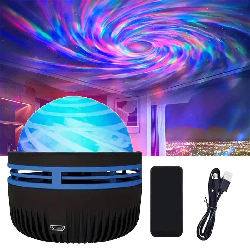 Aurorix Sky Projector | Music Synchronization & Remote Control | RGB Ambient Light | USB Rechargeable | 7.8 × 7.8 × 8.7 cm