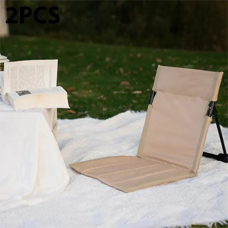 Foldable Camping Chair with Backrest Cushion – Lightweight Portable Folding Chair for Beach, Picnic, Garden, Park & Outdoor Use