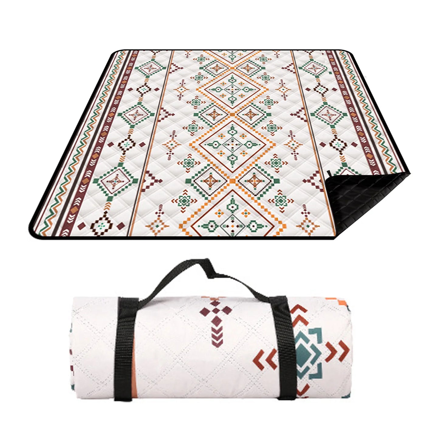 200x200cm Waterproof Thickened Picnic Blanket – Large Sandproof Foldable Beach & Camping Mat with Carry Handle