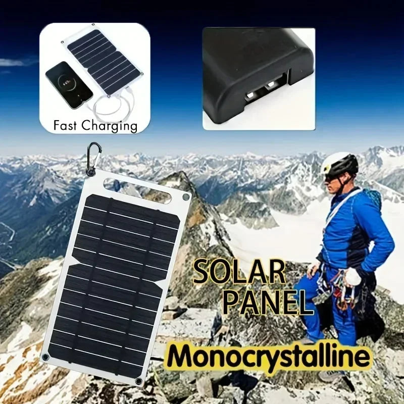 35W Portable Foldable Solar Charger Panel – Dual USB Fast Charging Power Bank for iPhone, Camping, Outdoor & Travel