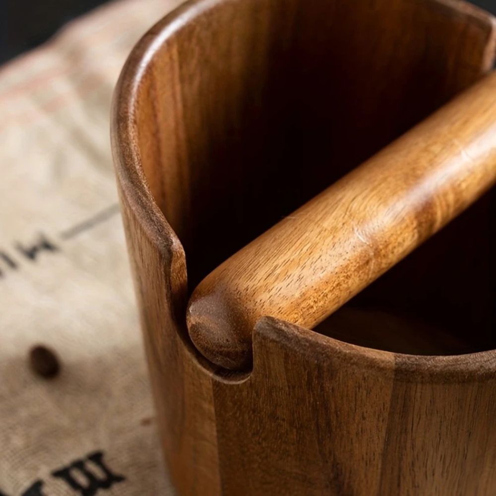 Solid Wood Coffee Knock Box – Stylish & Efficient