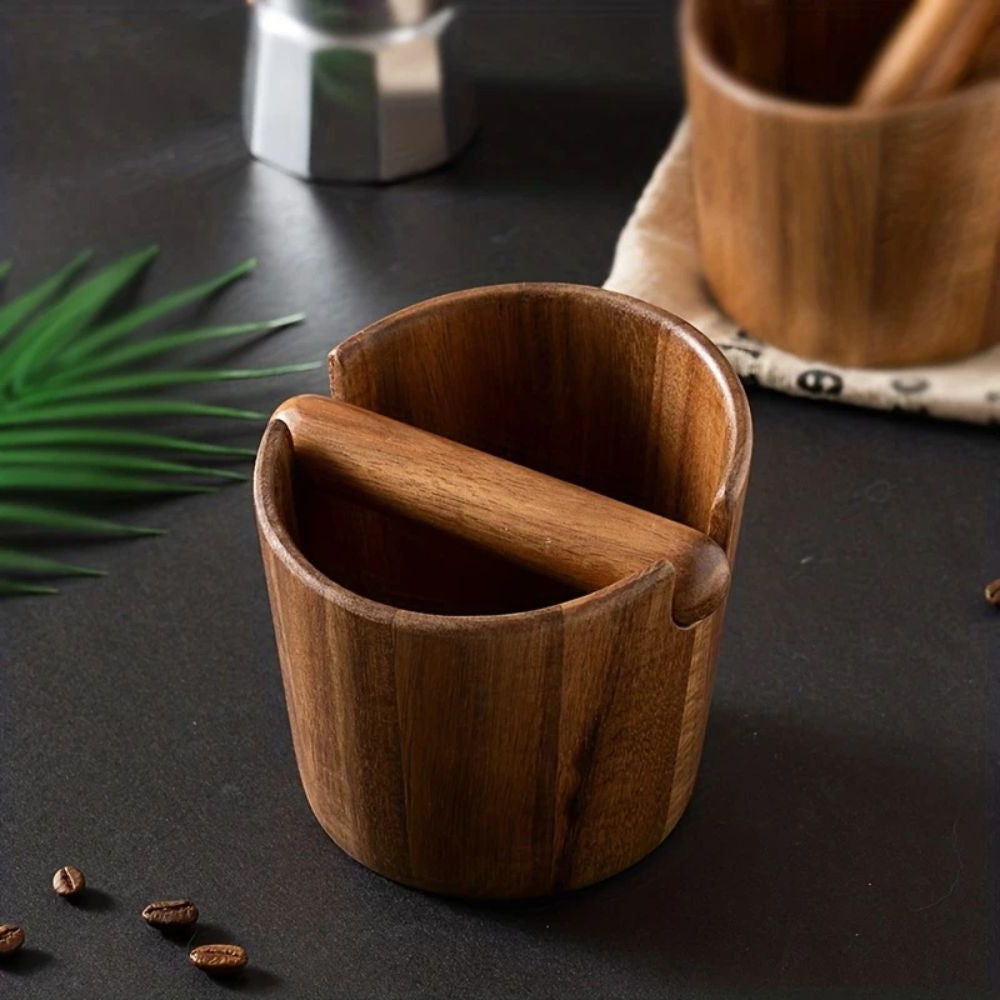 Solid Wood Coffee Knock Box – Stylish & Efficient

