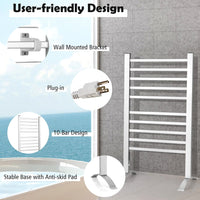 Towel Warmer Electric Heated Towel Dryer Rack Heater - WarehousesChoice