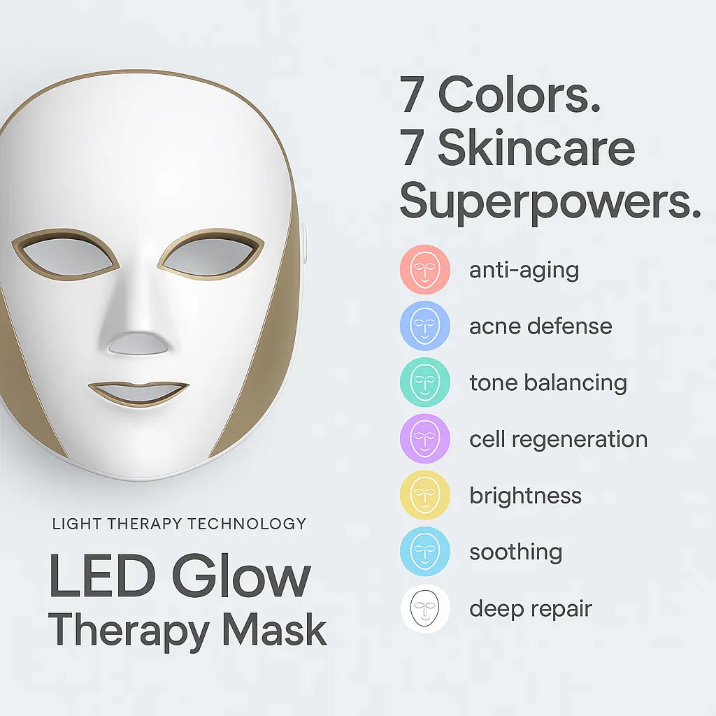 LumiAura LED Glow Mask – Advanced Light Therapy Beauty Device for Radiant Skin