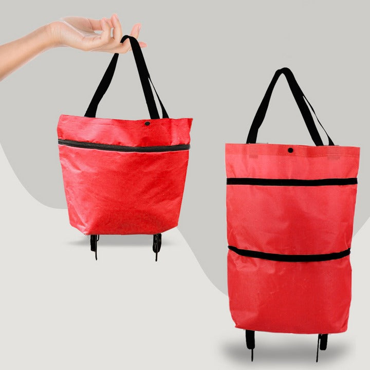 Rolliva Flex 2-in-1 Foldable Shopping Bag with Wheels