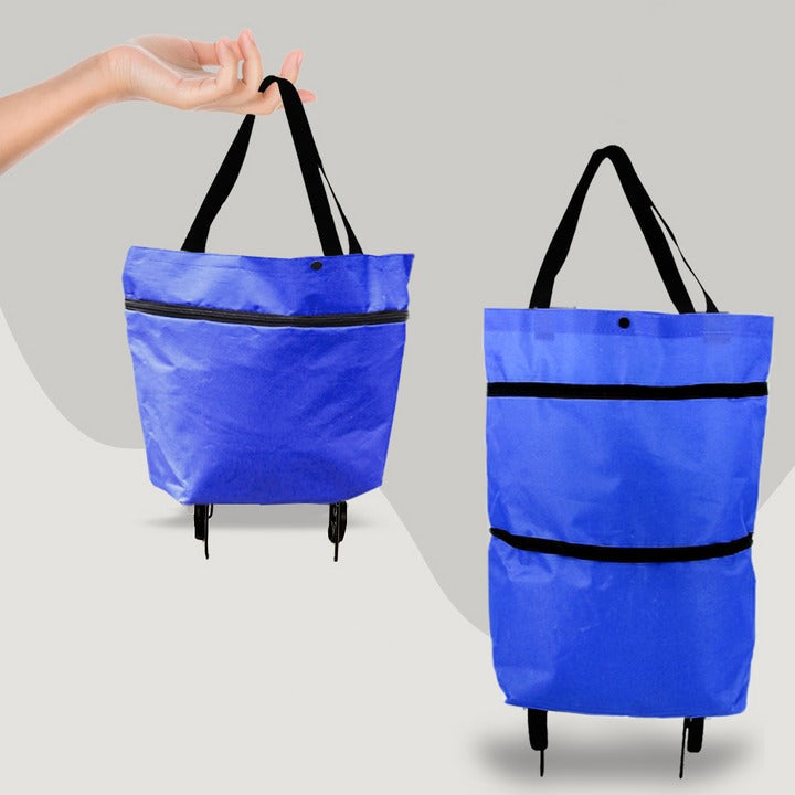 Rolliva Flex 2-in-1 Foldable Shopping Bag with Wheels