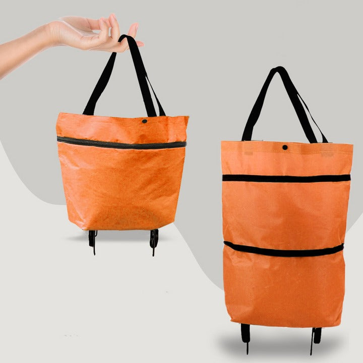 Rolliva Flex 2-in-1 Foldable Shopping Bag with Wheels