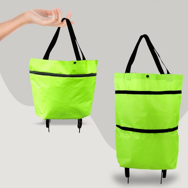 Rolliva Flex 2-in-1 Foldable Shopping Bag with Wheels