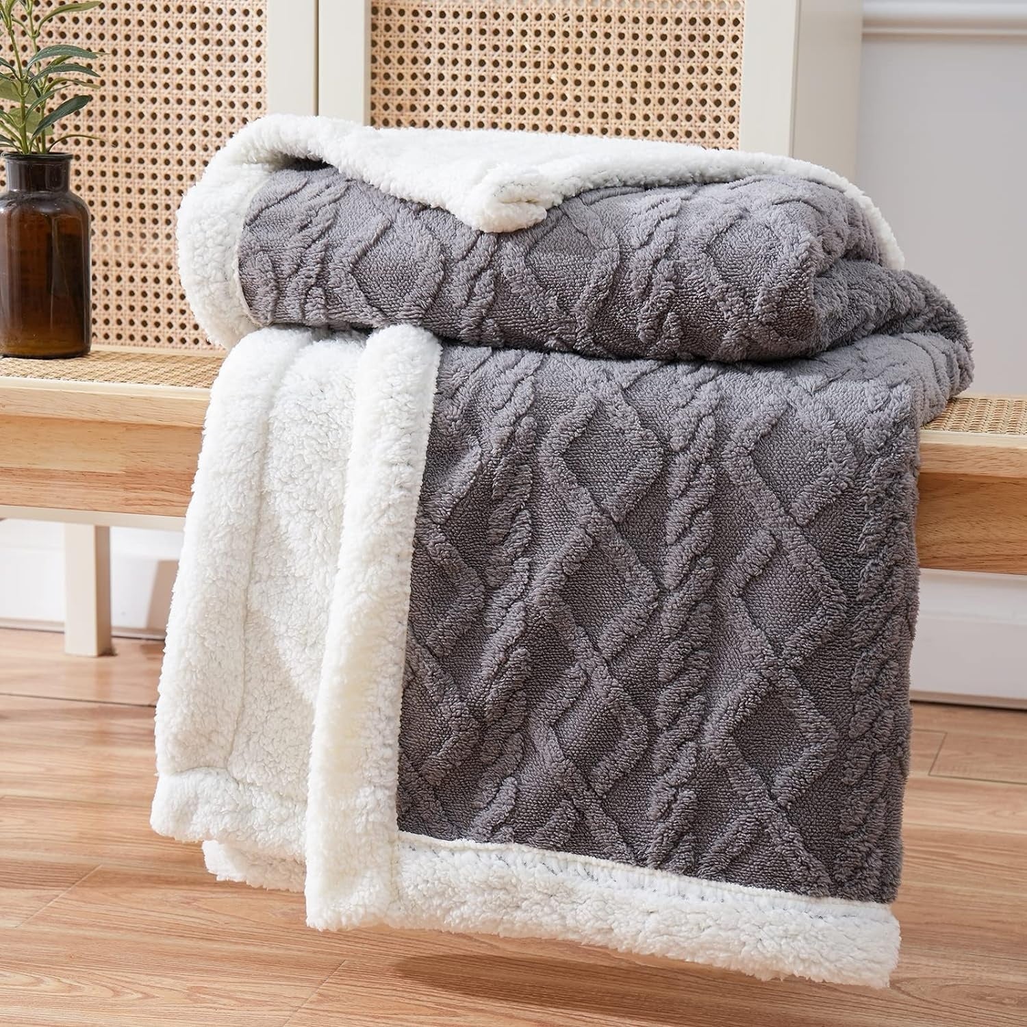 CloudNest Sherpa Blanket | Reversible Soft & Cozy Comfort