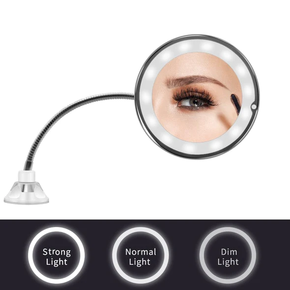 Lumivue Flex 10X Magnifying LED Lighted Flexible Mirror