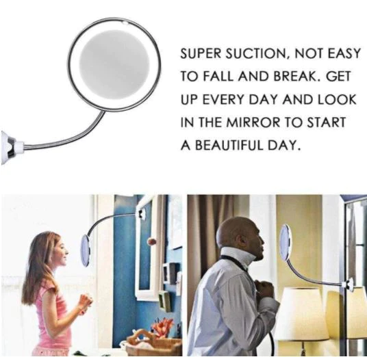 Lumivue Flex 10X Magnifying LED Lighted Flexible Mirror