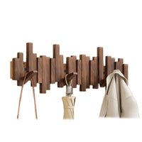 Kapstok piano en bois élégant pour vestes et manteaux. Design intemporel, accrochage mural facile.