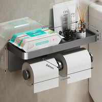 AeroHold Aluminum Alloy Toilet Paper & Phone Holder Shelf