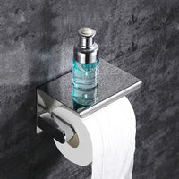 AeroHold Aluminum Alloy Toilet Paper & Phone Holder Shelf