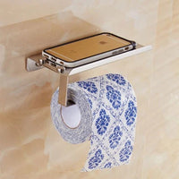 AeroHold Aluminum Alloy Toilet Paper & Phone Holder Shelf