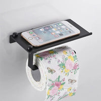 AeroHold Aluminum Alloy Toilet Paper & Phone Holder Shelf