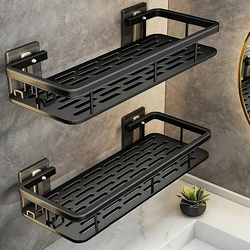 Punch-Free Wall Mounted Bathroom & Kitchen Shelf [1 PCS ]