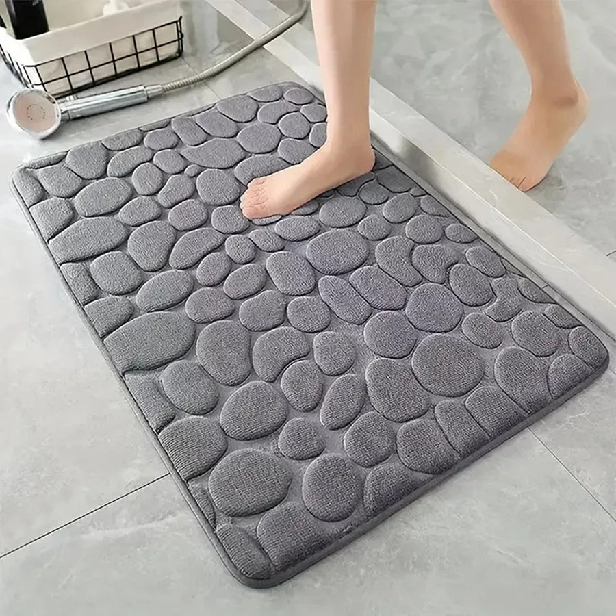 3D Non-Slip Bathroom Cobblestone Mat 40x60cm