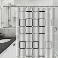 SplashGuard Waterproof Patterned Shower Curtain