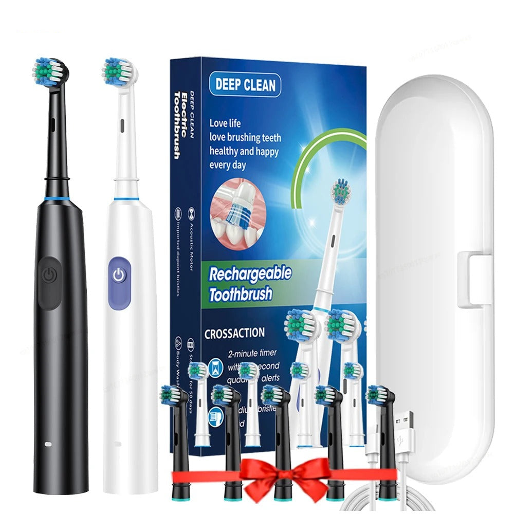 Electric Toothbrush with Rotary Cleaning