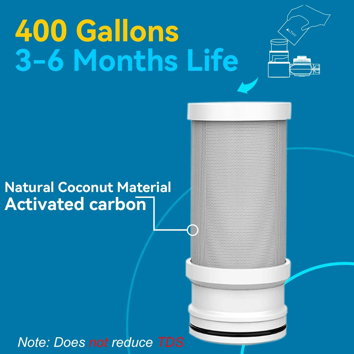 Faucet Tap Water Filter Purifier System – Reduces Lead, Chlorine & Bad Taste