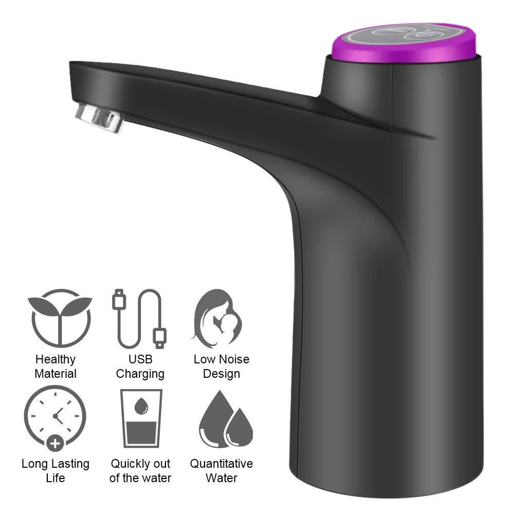 Electric Water Pump USB Rechargeable Touch Control Button Dispenser