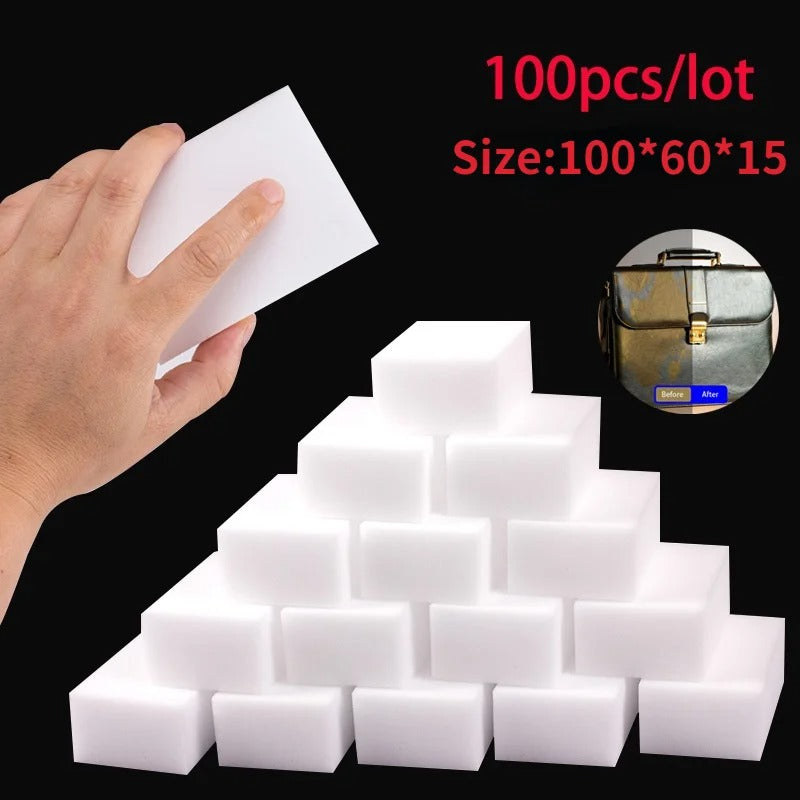 100 Pcs Melamine Sponge Magic Eraser